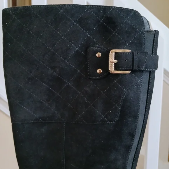 G By Guess DOLLI2 Black Almond Toe Knee High Boots 9.5 M EUC - Picture 4 of 16